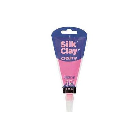 Pâte à modeler Silk Clay® Creamy , rose néon, 35ml