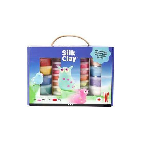 Pâte à modeler Set Silk Clay®, Couleurs assorties, 1set