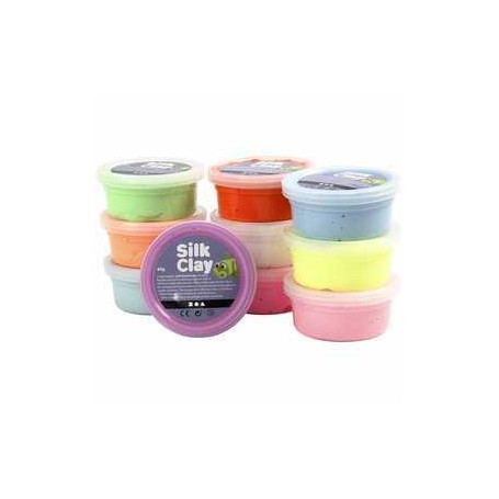 Silk Clay® - Assortiment, Couleurs assorties, Basique 2, 10x40gr