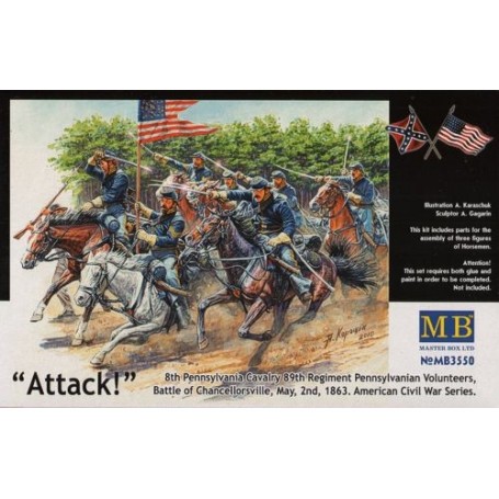 Figurine US Civil War Series: 
The Attack of the 8th Pennsylvania Cavalry